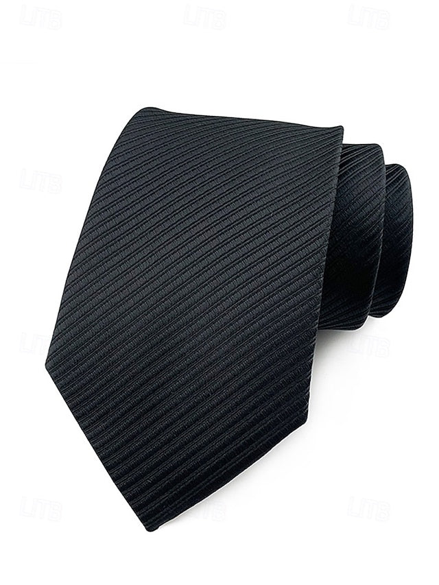striped satin tie Men's