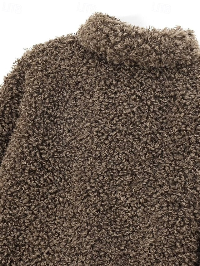 Fur Women's Comfortable Warm Coat Furs Faux Teddy