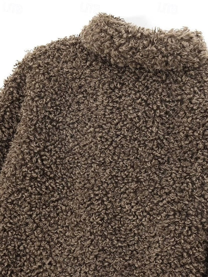 Fur Women's Comfortable Warm Coat Furs Faux Teddy