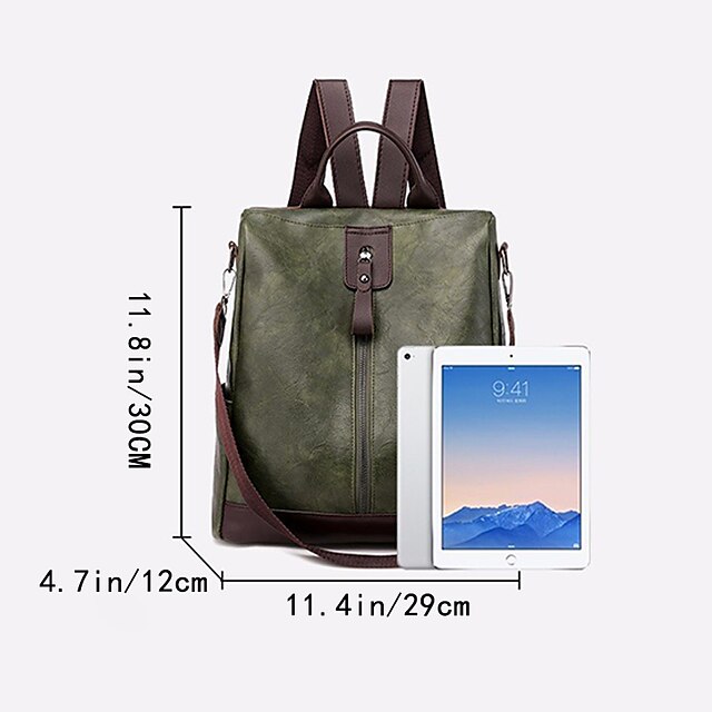 Convertible Backpack Faux Leather Caramel Purse Women's