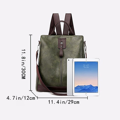 Convertible Backpack Faux Leather Caramel Purse Women's