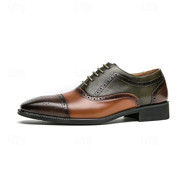 Oxford Wingtip Brown Men's and Shoes – Black Faux Leather