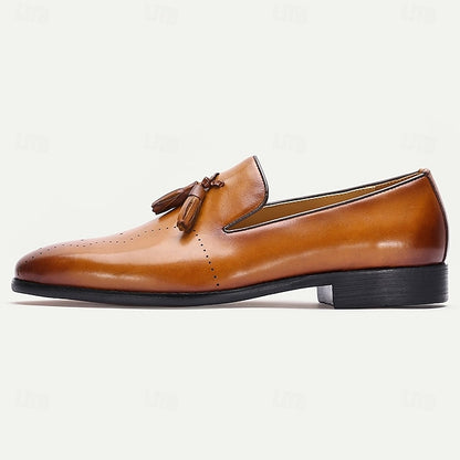 Loafers Light Men's Brown Tassel – Classic Leather