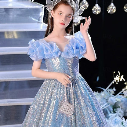 Kids Girls' Solid Performance Party Color Dress Sleeveless