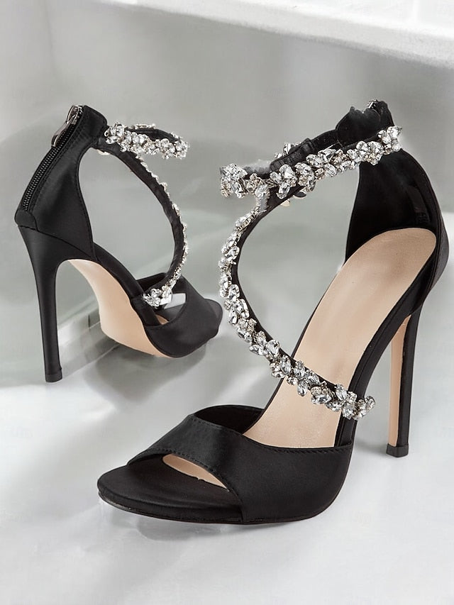Heels Rhinestone-Embellished Women's Stiletto – Elegant
