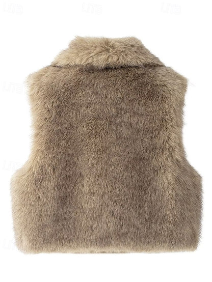 Coat Comfortable Vest Faux Fur Leathers Furs Women's