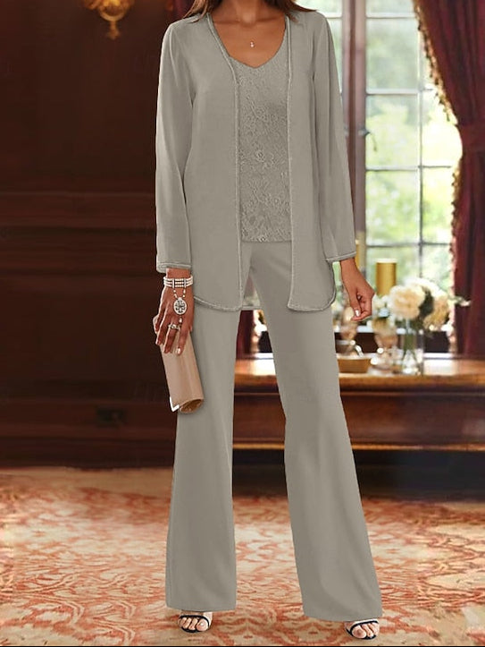 Piece Pantsuit Bride 3 the Formal Wedding Beach of Mother
