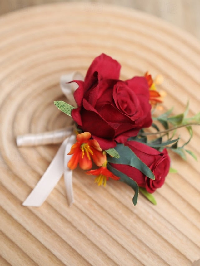 Wrist – Wedding Boutonniere Corsage Artificial Elegant and