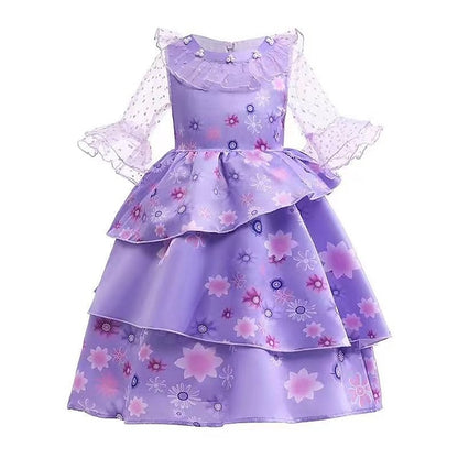 Isabela Girl Dress Encanto Madrigal Princess Fairytale Flower