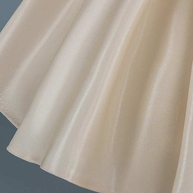 Toddler Girls' Sequin Wedding Short Dress Sleeve Party