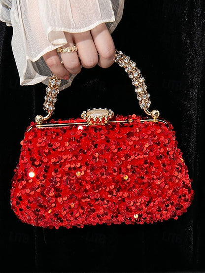 Clutch – Sequin Women's Vintage Embellished Evening Bag