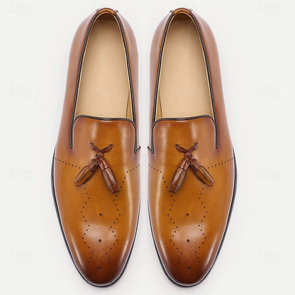 Loafers Light Men's Brown Tassel – Classic Leather