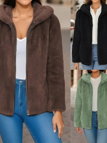 Jacket Comfortable Casual Warm Zipper Women's Pocket