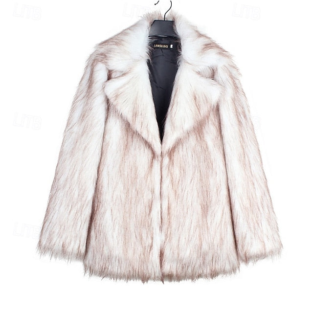 Faux Women's Warm Coat Fur Comfortable Furs
