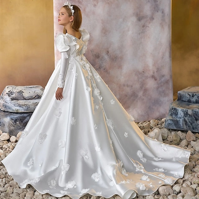 First Dress Communion Flower Girl Girls' Formal