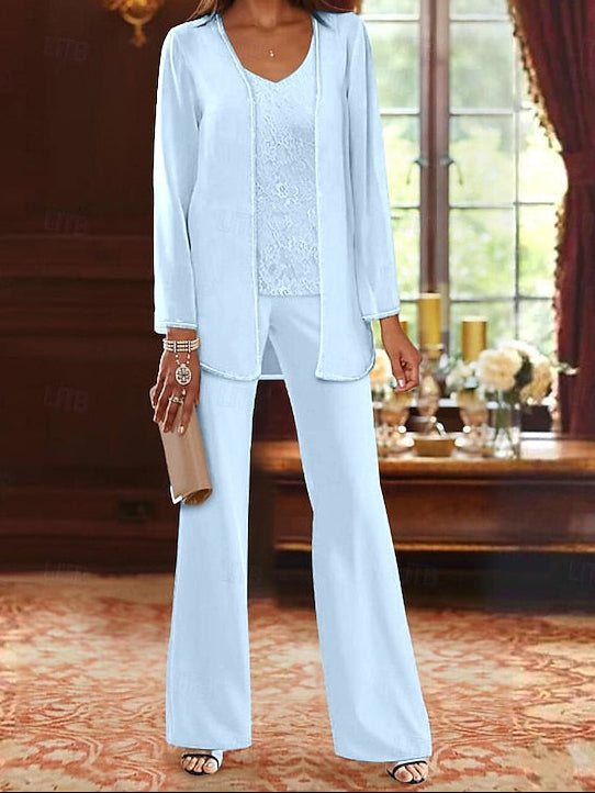 Piece Pantsuit Bride 3 the Formal Wedding Beach of Mother