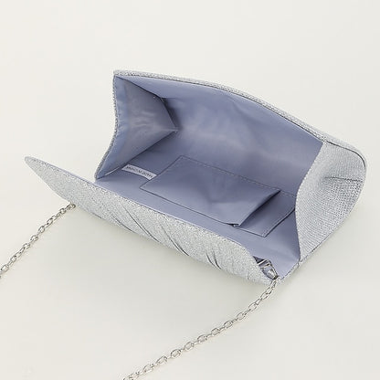 Clutch Silver Glitter Women's Purse – Elegant Evening