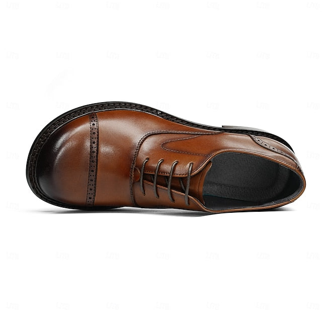 Oxford First Shoes- Genuine Cap Men's Leather Toe