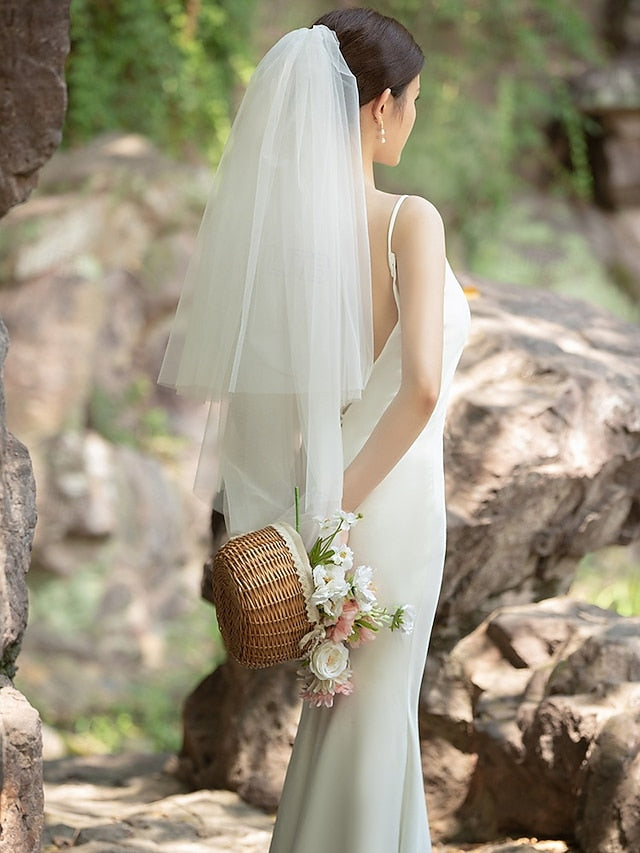 Soft Tulle Classic – Bridal with Elegant Veil Two-Layer