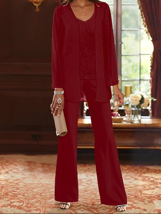 Piece Pantsuit Bride 3 the Formal Wedding Beach of Mother