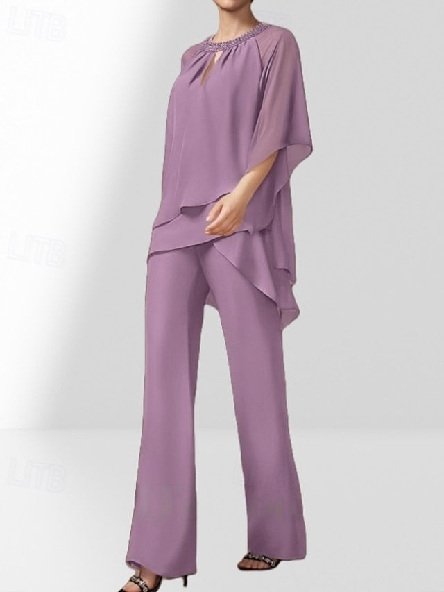 Piece of Two Pantsuit the Bride Dress Wedding Mother Guest