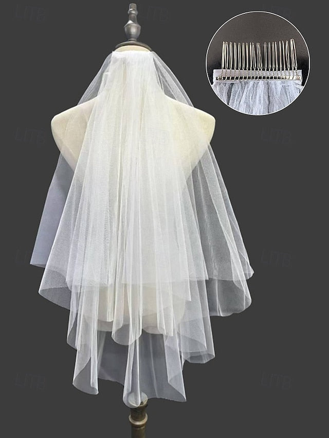 Soft Tulle Classic – Bridal with Elegant Veil Two-Layer