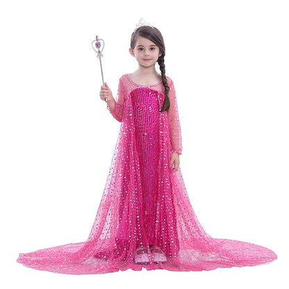Flower Princess Movie Frozen Dress Girls' Elsa Girl
