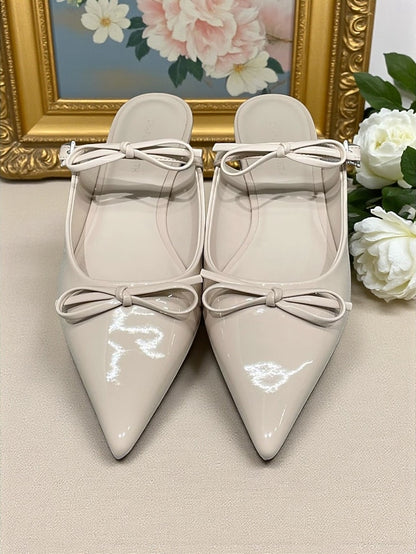 Toe Pointed with Flats Black Women's Rhinestone