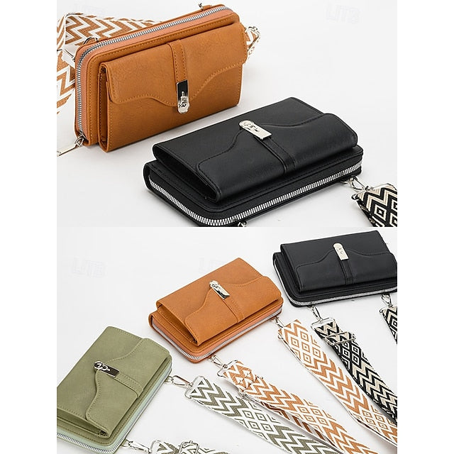 Crossbody Faux Women's Geometric Bag Pattern with Leather