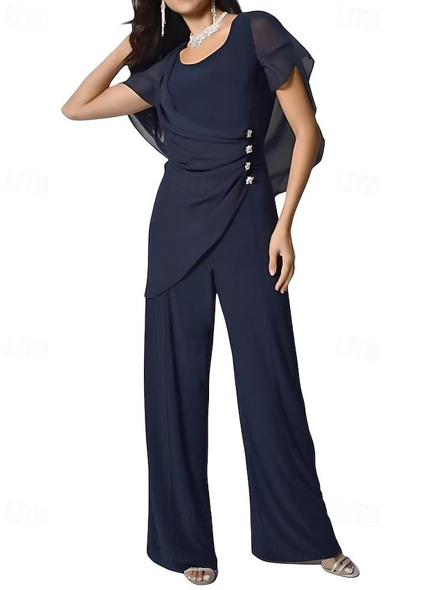 Pantsuit Bride Elegant of Jumpsuit Dress Cape the / Mother