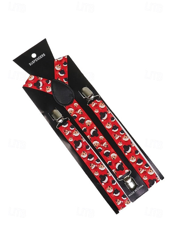 Snowman Men's Christmas with Suspenders
