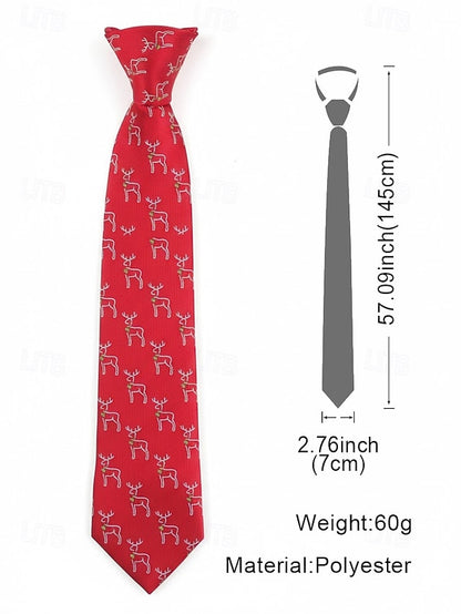Christmas Men's Necktie Santa with