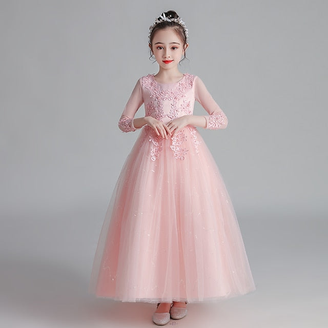 Girls' Princess Dress First Girl Flower