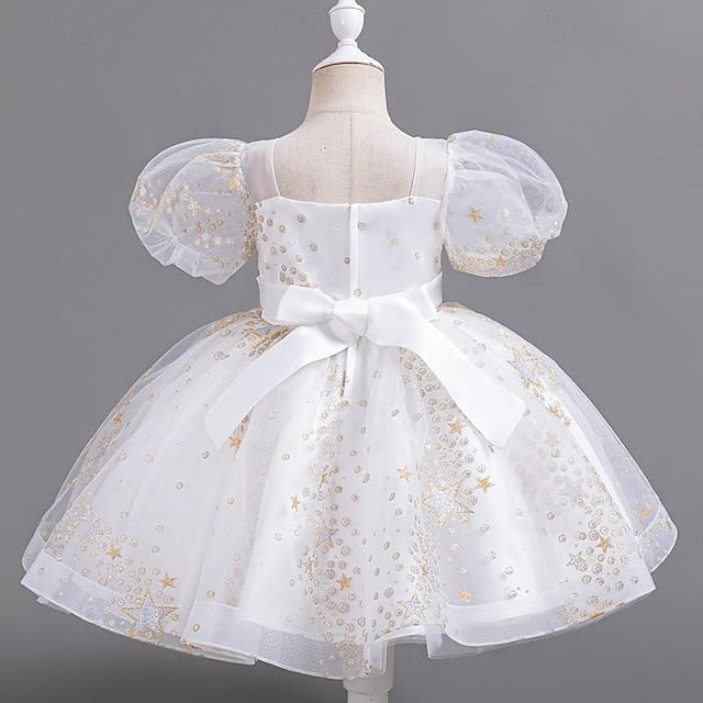 Dress Flower Floral Girls' Party Sequin Girl Kids