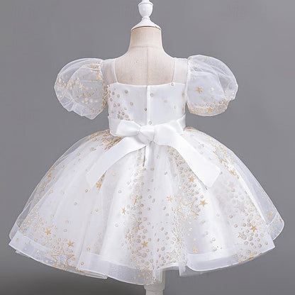 Dress Flower Floral Girls' Party Sequin Girl Kids