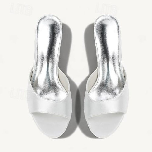 Women's Kitten Wedding Open Shoes Heel Toe Sandals