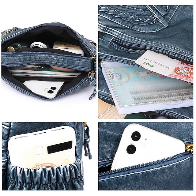 Leather Women's Faux Shoulder Brown Vintage Bag – Boho