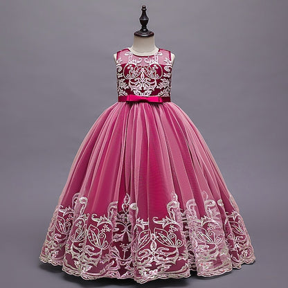 Girls' Christening Flower Kids Wedding Dress Sleeveless