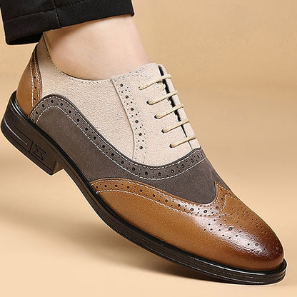 Oxford Classic Men's Brogue Gray Brown and Shoes