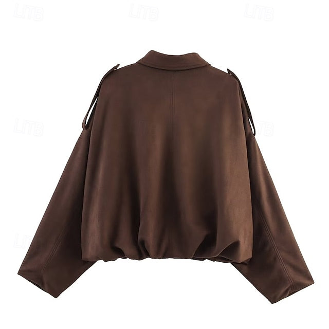 Jacket Zipper Pocket Warm Casual Women's Comfortable