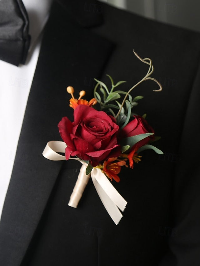 Wrist – Wedding Boutonniere Corsage Artificial Elegant and