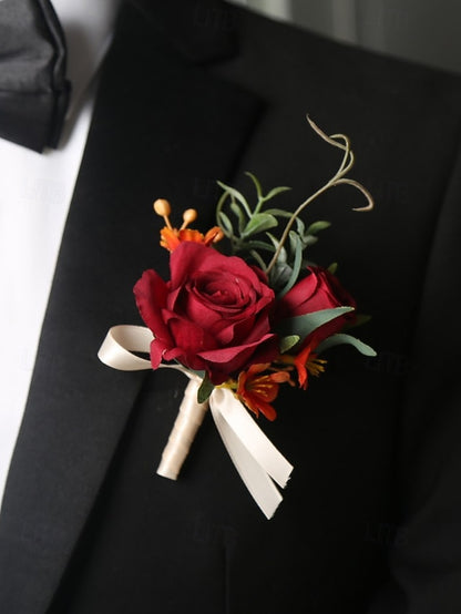 Wrist – Wedding Boutonniere Corsage Artificial Elegant and
