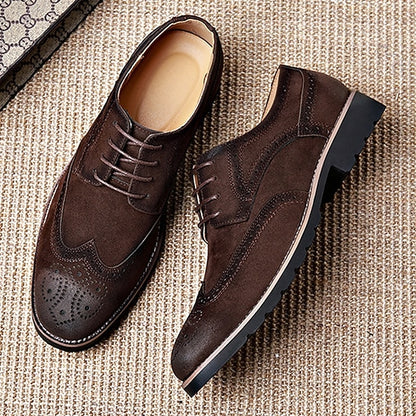 Shoes – Lace-Up Derby Brogue Men's Brown Vintage