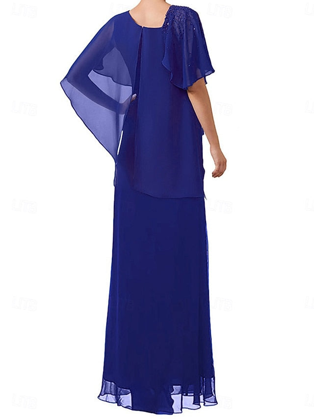 the Simple Elegant Bride of Dress A-Line Neck Square Mother