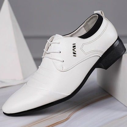 Elegant Lace-Up for Shoes - Men's White Formal