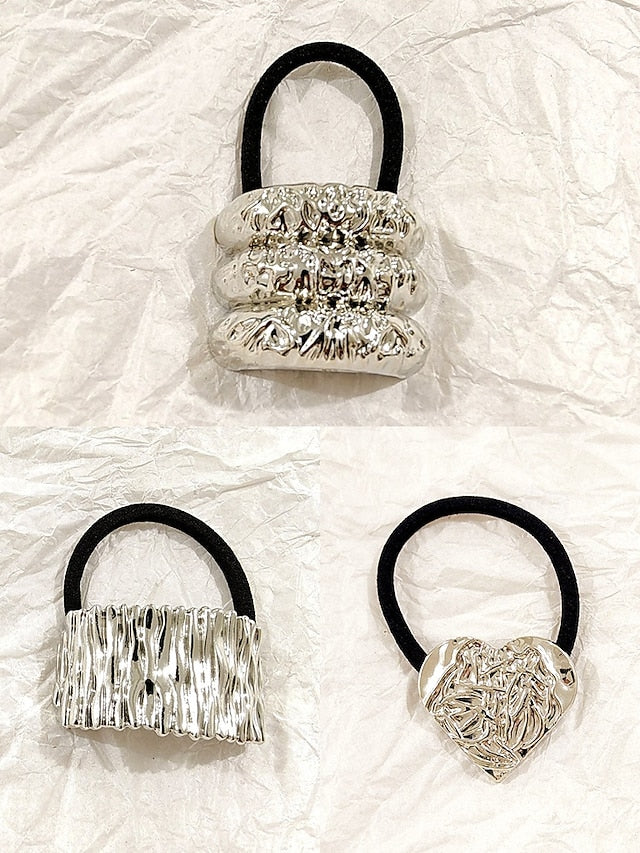 Elastic Women's with Gold Hair Scrunchies - Band Tone