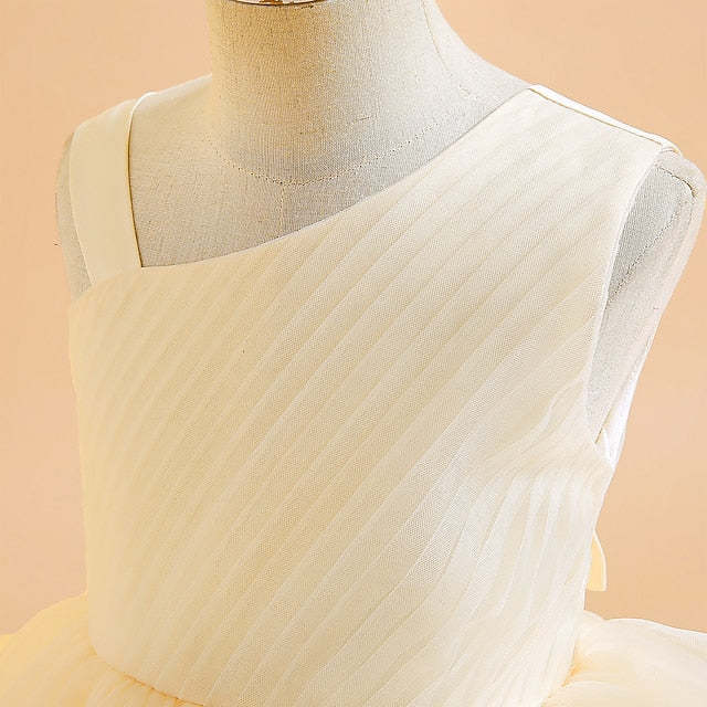 Formal Party Dress Girls' Kids Sleeveless Color Solid