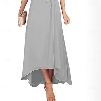Simple the A-Line Mother Elegant V Neck Bride Dress of