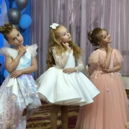 Flower Kids Party Dress Girls' Communion Girl First