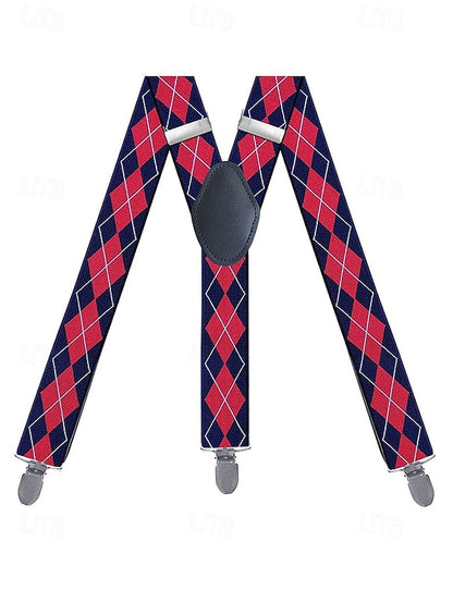 Pattern Classic Argyle Men's – Suspenders Clip-On